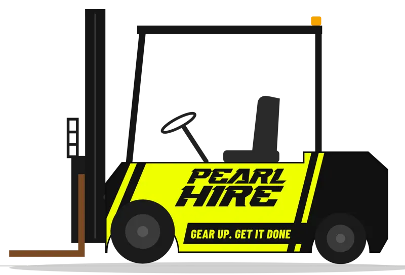 Pearl Hire branded forklift